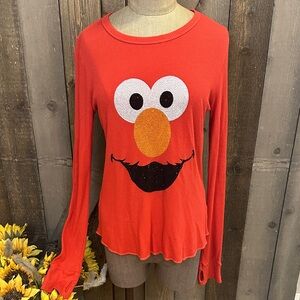 Lauren Moshi Elmo Rhinestone Thermal Top Size Small Sesame Street